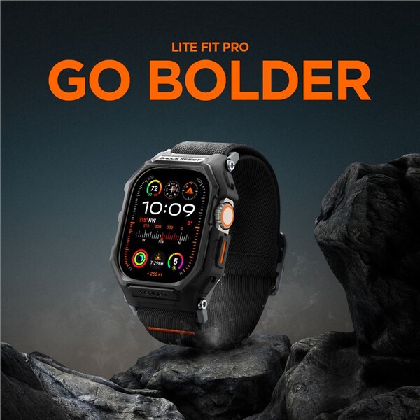 Spigen-Lite-Fit-Pro-reminek-Apple-Watch-Ultra-3-2-1-49mm-matne-cerny