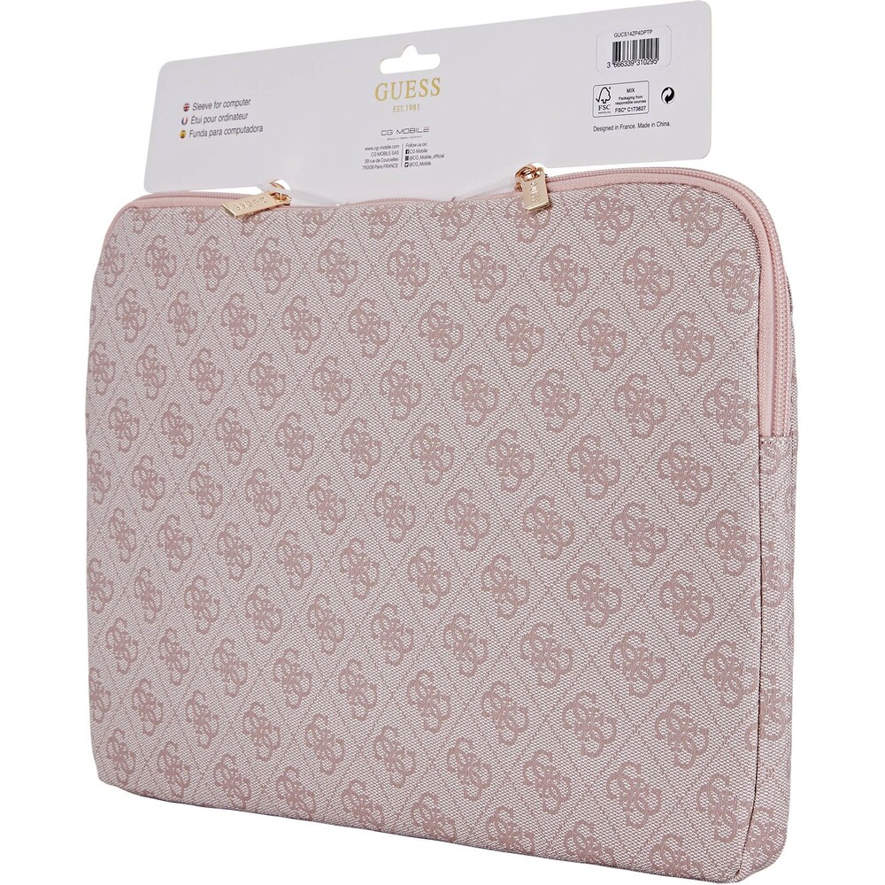 Guess-PU-4G-Triangle-Logo-obal-pro-notebook-14-ruzovy