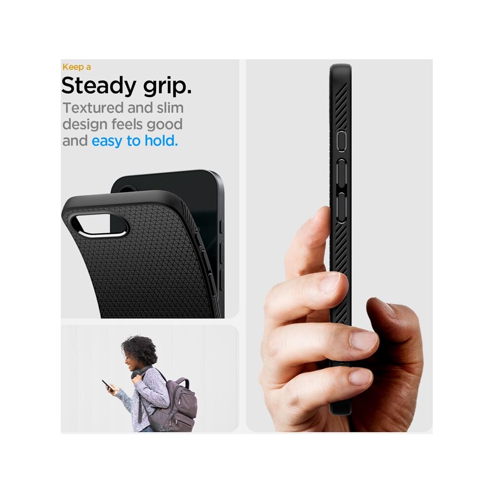 Spigen-Liquid-Air-kryt-iPhone-17e-16e-matne-cerny