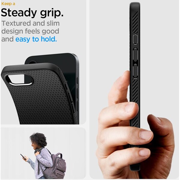 Spigen-Liquid-Air-kryt-iPhone-17e-16e-matne-cerny