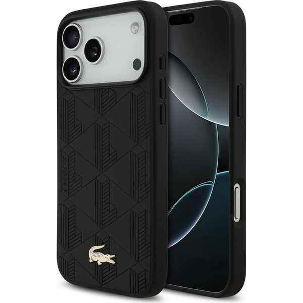 Lacoste-PU-Nomogramme-Gold-Logo-MagSafe-kryt-iPhone-17-Pro-Max-cerny