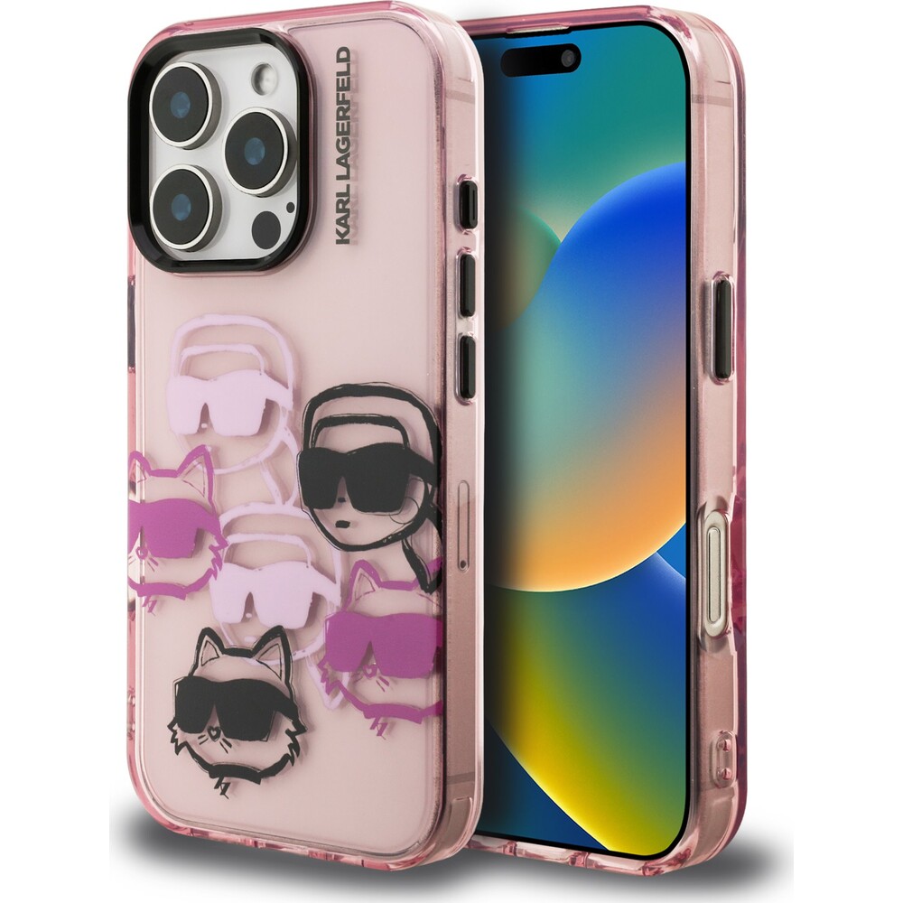 Karl-Lagerfeld-IML-Multi-K-CH-Heads-kryt-iPhone-16-Pro-ruzovy