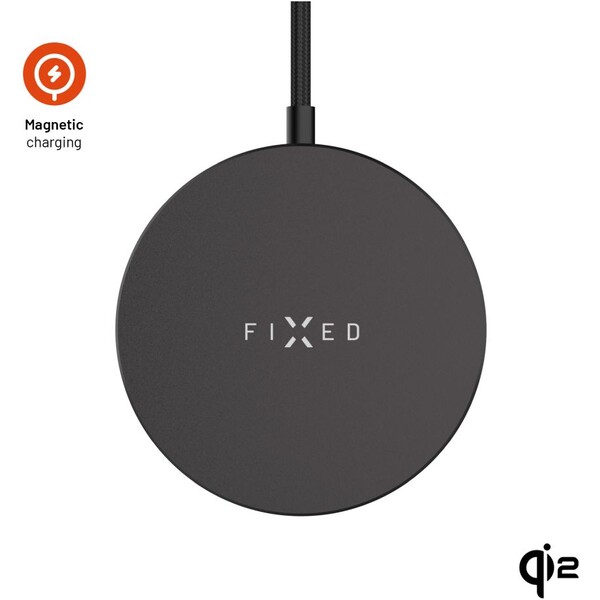 FIXED-MagPad-Slim-MagSafe-nabijecka-s-Qi2-15W-cerna