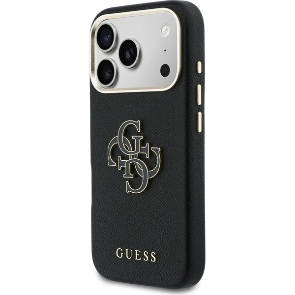 Guess-PU-Resin-Logo-kryt-iPhone-17-Pro-cerny