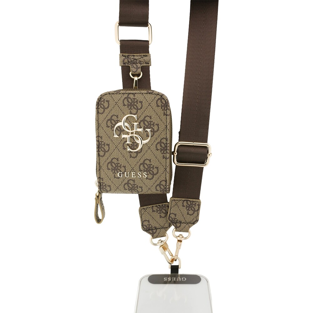 Guess-Crossbody-Popruh-PU-4G-Metal-Logo-Penezenka-hneda