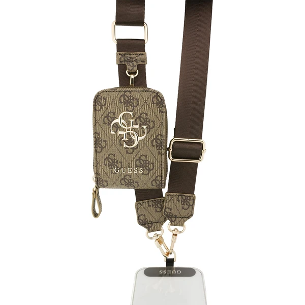 Guess-Crossbody-Popruh-PU-4G-Metal-Logo-Penezenka-hneda
