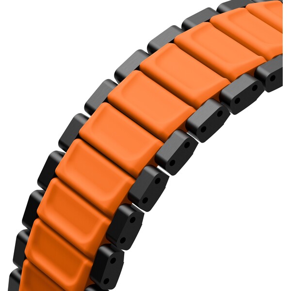 UNIQ-Strova-Flex-titanovy-reminek-pro-Apple-Watch-49-46-45-44mm-Titanium-Silver-Volt-Orange