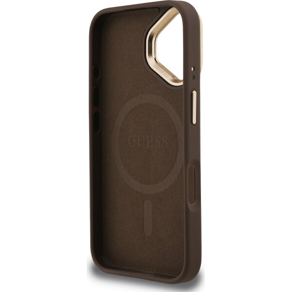 Guess-PU-4G-Strass-Triangle-Logo-Stand-Camera-Frame-MagSafe-kryt-iPhone-16-hnedy