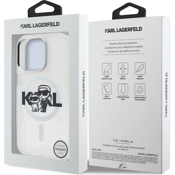 Karl-Lagerfeld-IML-Glitter-Karl-and-Choupette-Sketch-MagSafe-kryt-iPhone-15-Pro-ciry