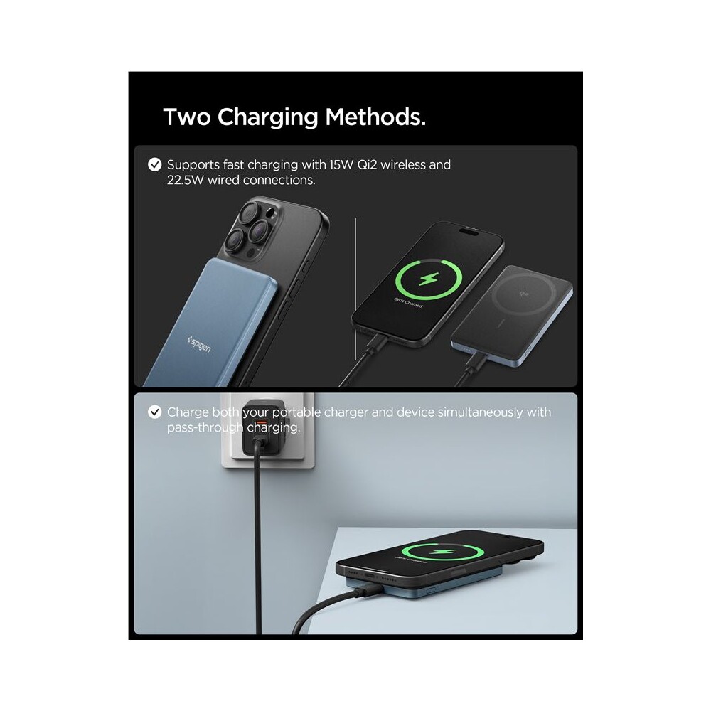 Spigen-Essential-EA2205MQ-MagSafe-Qi2-powerbanka-5000mAh-22-5W-modra