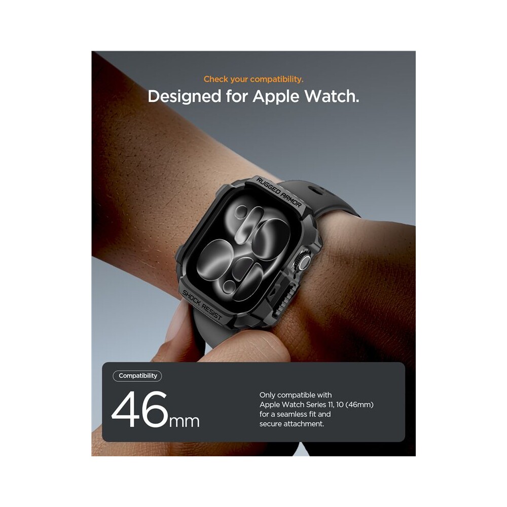 Spigen-Rugged-Armor-2-pouzdro-Apple-Watch-11-46mm-matte-black