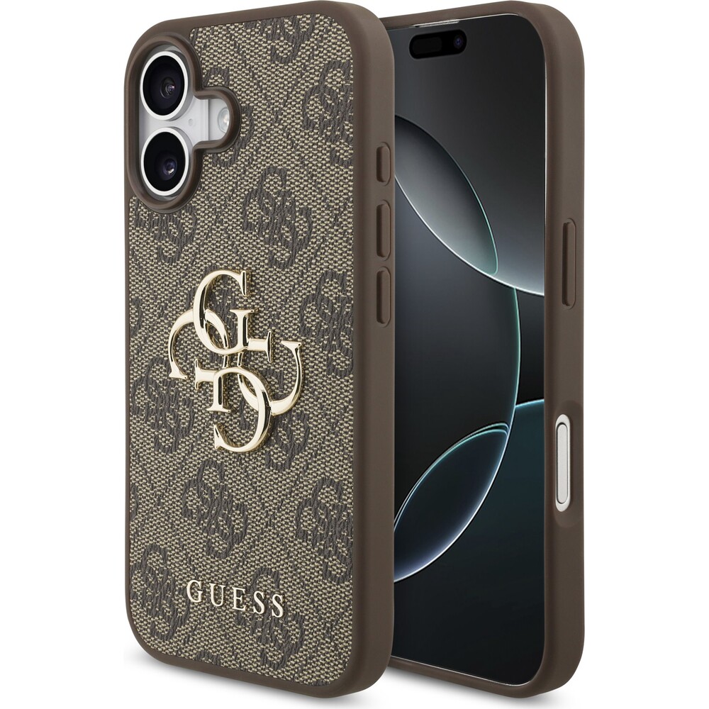 Guess-PU-4G-Metal-Logo-kryt-iPhone-17-hnedy