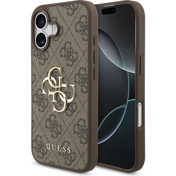 Guess-PU-4G-Metal-Logo-kryt-iPhone-17-hnedy