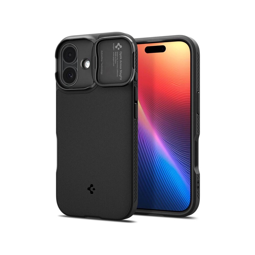 Spigen-Optik-Armor-MagSafe-kryt-iPhone-17-black