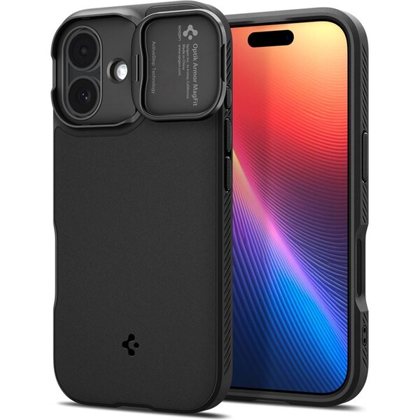 Spigen-Optik-Armor-MagSafe-kryt-iPhone-17-black