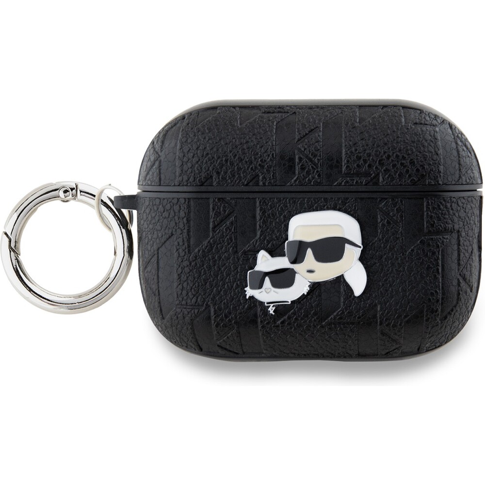 Karl-Lagerfeld-PU-Embossed-Karl-and-Choupette-Heads-pouzdro-AirPods-Pro-2-cerne