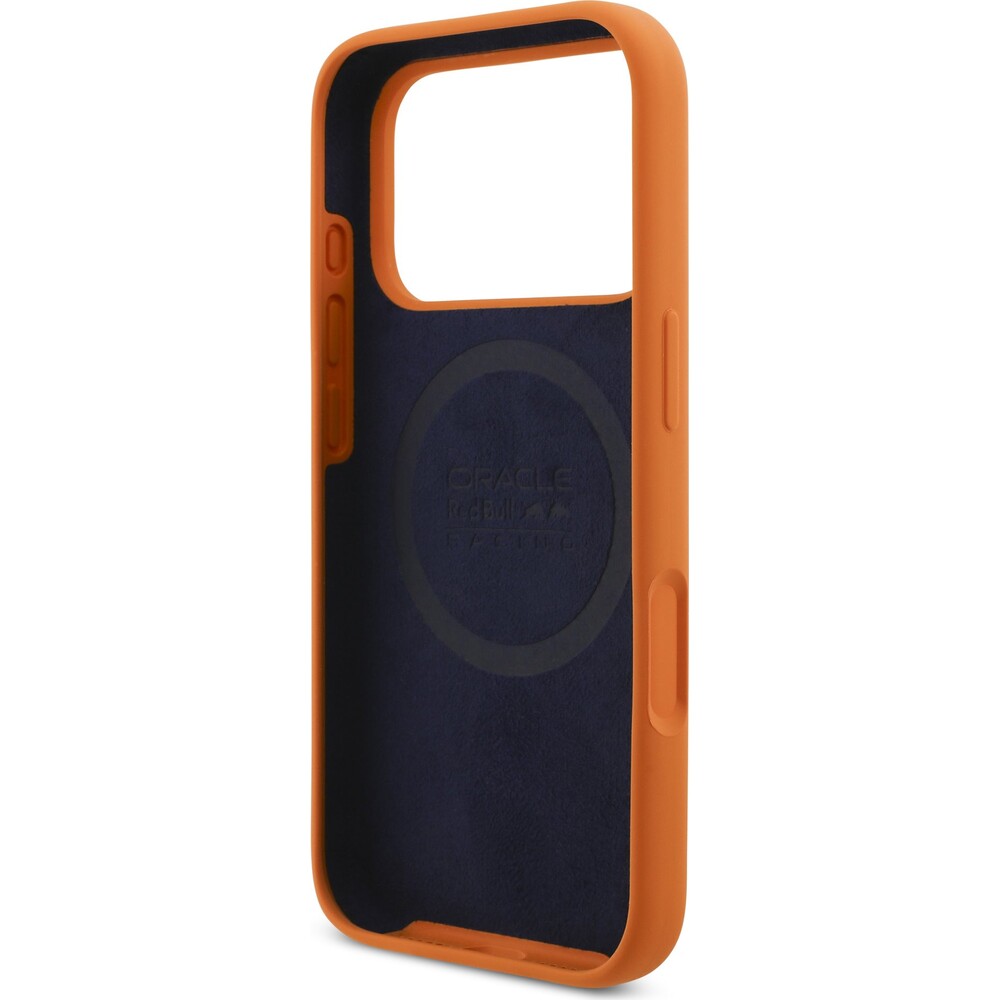 Oracle-Red-Bull-Racing-Silicone-Blue-Ring-MagSafe-kryt-iPhone-17-Pro-oranzovy