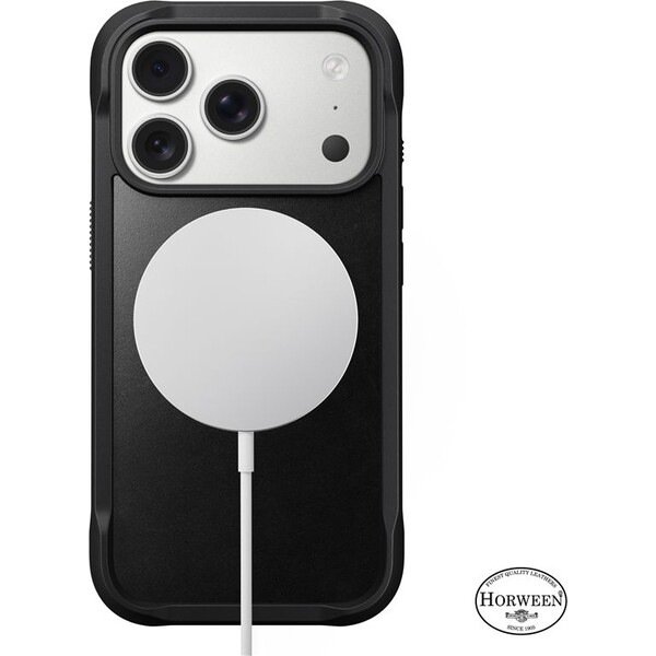 Nomad-Rugged-Leather-Case-Horween-MagSafe-kozeny-kryt-iPhone-17-Pro-Black