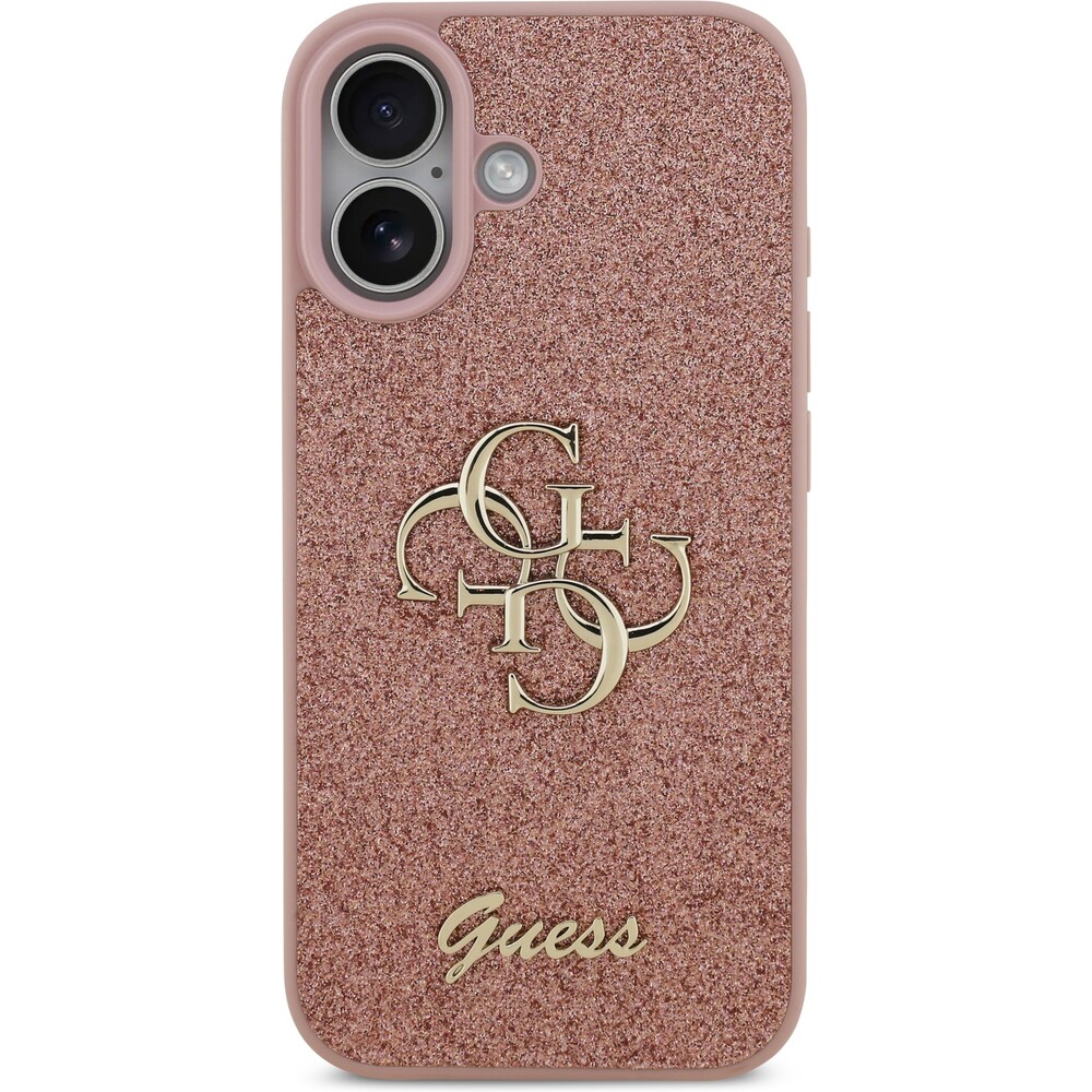 Guess-PU-Fixed-Glitter-4G-Metal-Logo-kryt-iPhone-17-ruzovy