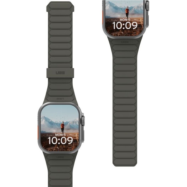 UAG-Pathfinder-reminek-Apple-Watch-49-46-45-44-42mm-olivovy-oranzovy