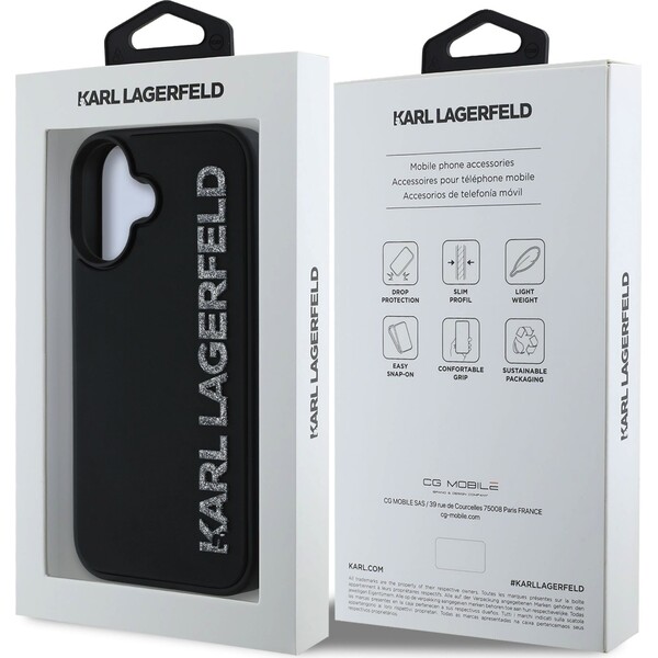 Karl-Lagerfeld-3D-Rubber-Glitter-Logo-kryt-iPhone-16-cerny