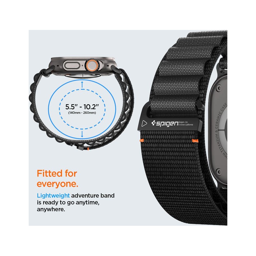 Spigen-Fabric-Band-hook-reminek-Apple-Watch-49-46-45-44mm-cerny
