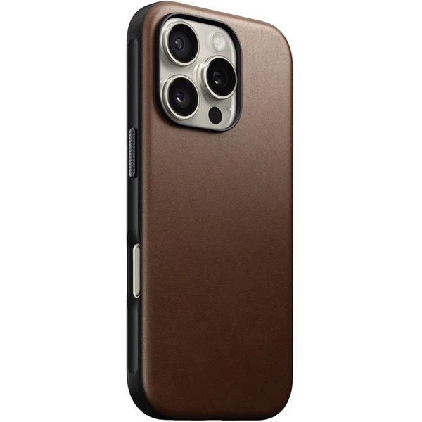 Nomad Modern Leather Case MagSafe kryt iPhone 16 Pro hnědý - Pouzdra - Hlavní obrázek