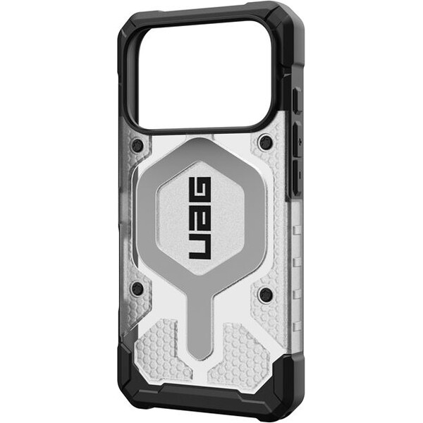 UAG-Pathfinder-Clear-Magsafe-kryt-iPhone-17-Pro-ciry-stribrny