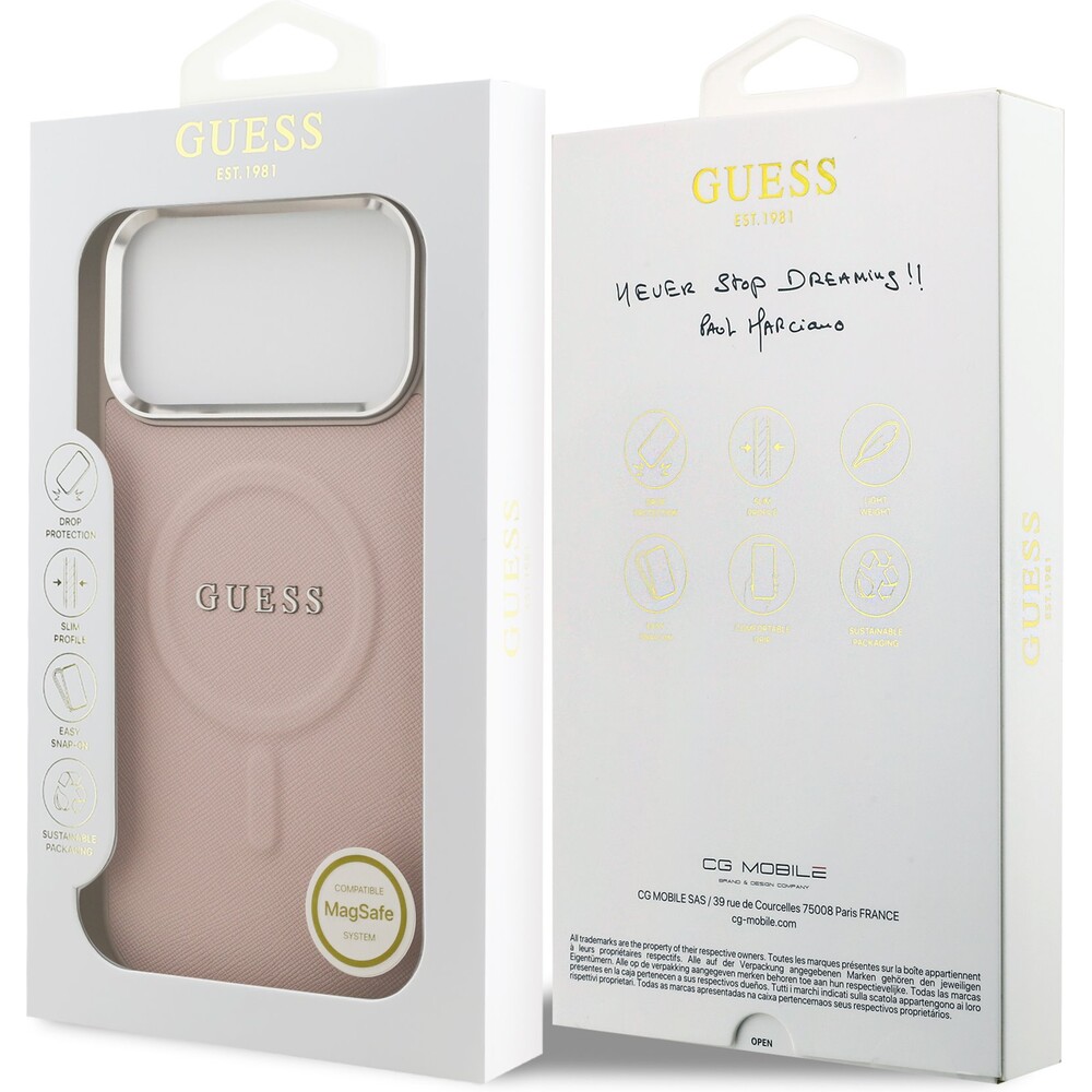 Guess-PU-Saffiano-MagSafe-kryt-iPhone-17-Pro-Max-ruzovy