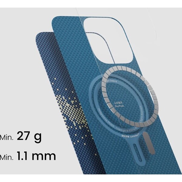 Pitaka-StarPeak-Luminous-Case-svitici-kryt-iPhone-16-Pro-Milky-way-galaxy
