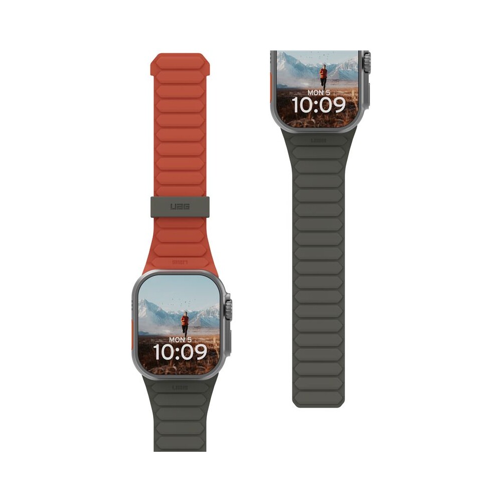 UAG-Pathfinder-reminek-Apple-Watch-49-46-45-44-42mm-olivovy-oranzovy