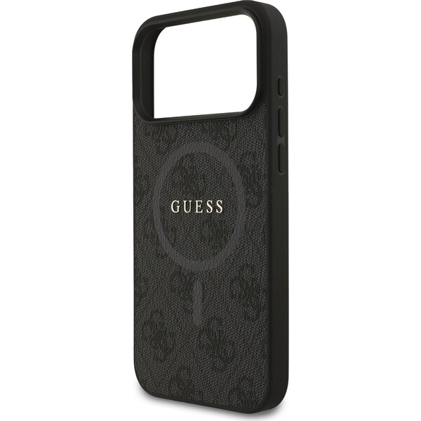 Guess-PU-Leather-4G-Colored-Ring-MagSafe-Zadni-Kryt-pro-iPhone-17-Pro-Max-cerny
