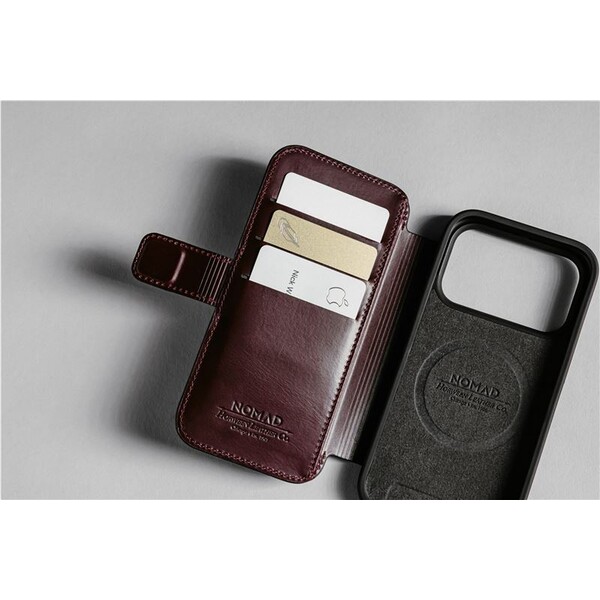 Nomad-Modern-Leather-Folio-Horween-MagSafe-kozene-pouzdro-iPhone-17-Pro-Max-Burgundy