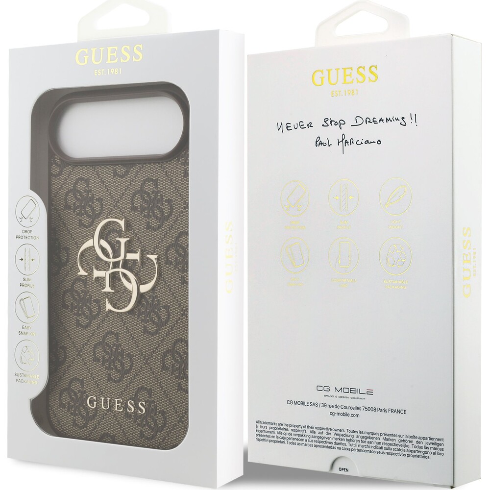 Guess-PU-4G-Metal-Logo-kryt-iPhone-Air-hnedy
