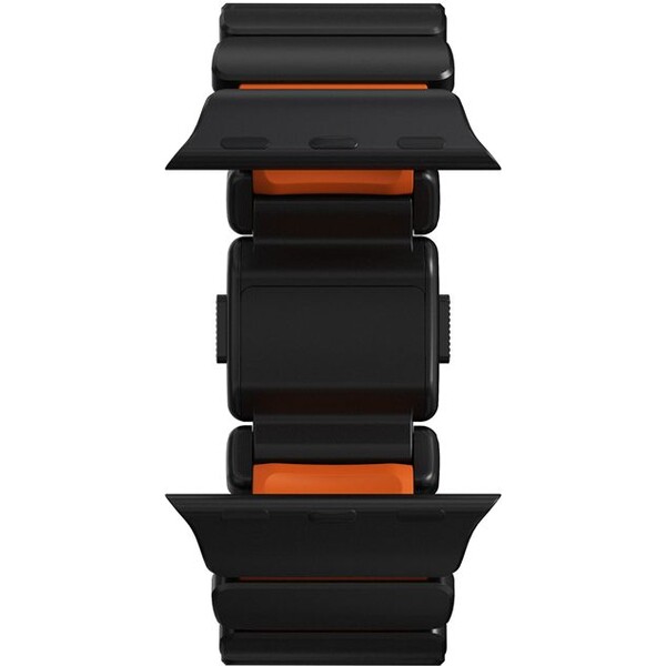 Nomad-Stratos-Band-FKM-reminek-Apple-Watch-45-46-49mm-Black-Titanium-Ultra-Orange
