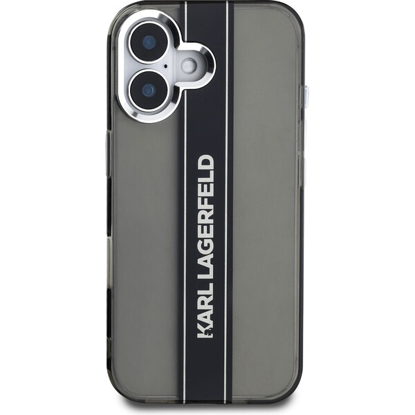 Karl-Lagerfeld-IML-Stripe-Logo-kryt-iPhone-16-cerny
