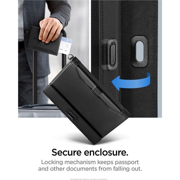 Spigen-Universal-AirTag-Passport-Holder-pouzdro-na-cestovni-pas-cerne