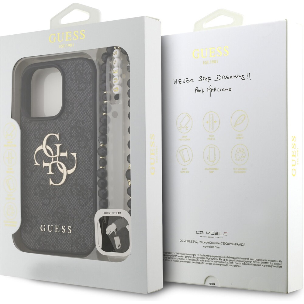 Guess-PU-4G-Metal-Logo-Strap-kryt-iPhone-16-Pro-Max-cerny