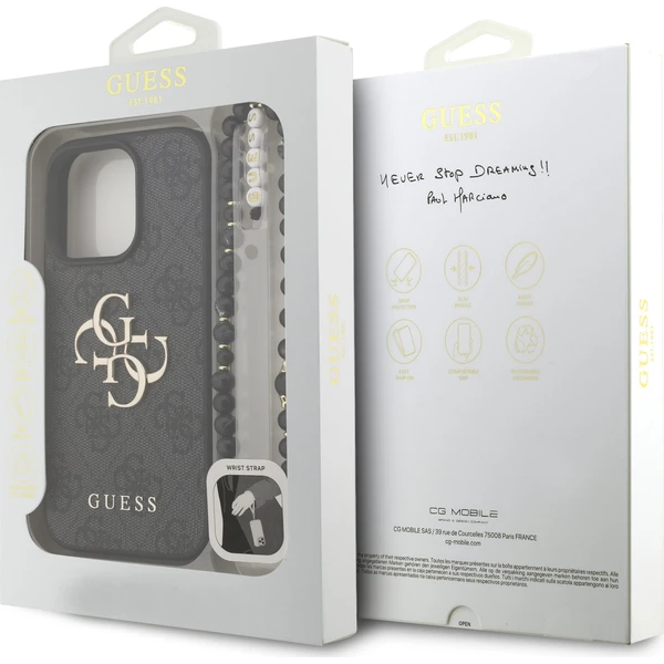 Guess-PU-4G-Metal-Logo-Strap-kryt-iPhone-16-Pro-Max-cerny