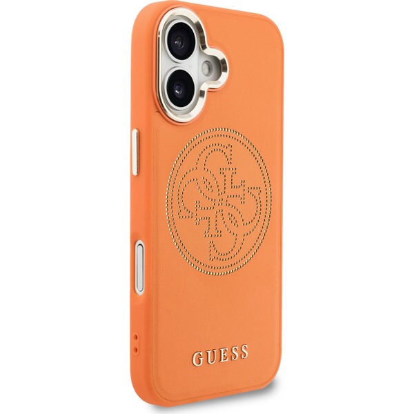 Guess-PU-Perforated-4G-Logo-MagSafe-kryt-iPhone-17-oranzovy
