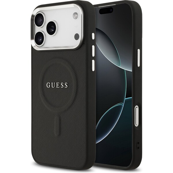 Guess-PU-Saffiano-MagSafe-kryt-iPhone-17-Pro-Max-cerny