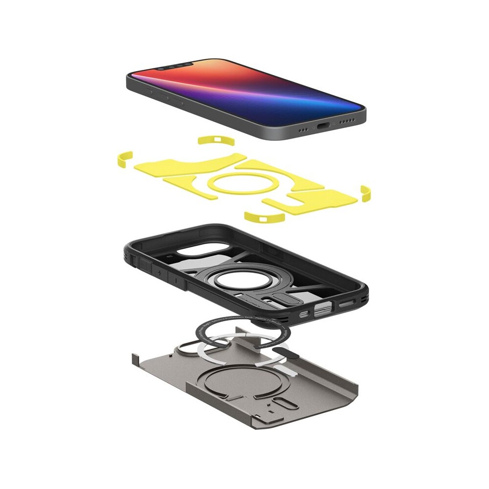 Spigen-Tough-Armor-MagSafe-kryt-iPhone-17e-16e-sedy