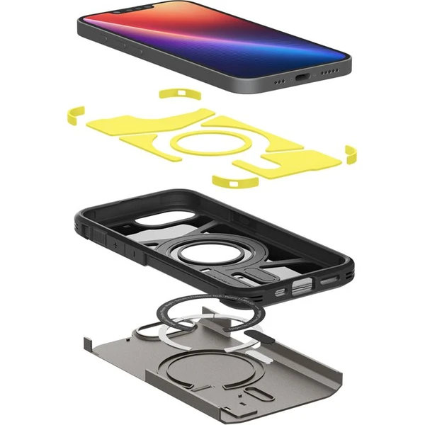 Spigen-Tough-Armor-MagSafe-kryt-iPhone-17e-16e-sedy