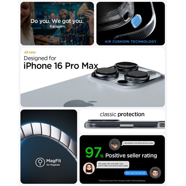 Spigen-Classic-C1-MagSafe-kryt-iPhone-16-Pro-Max-graphite