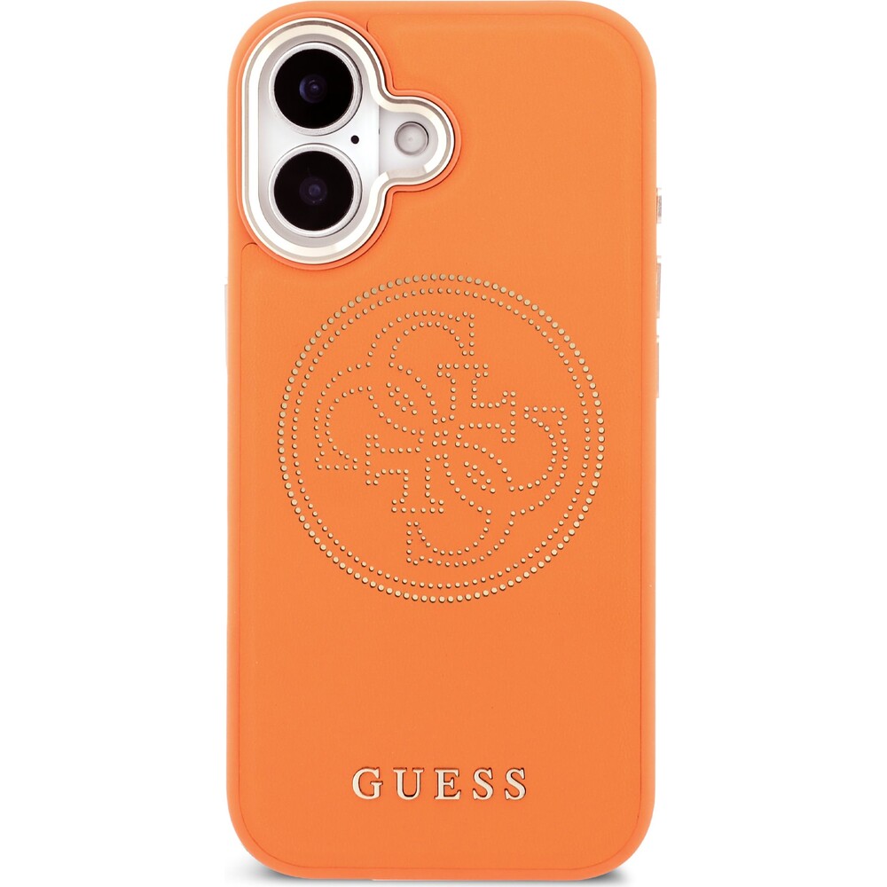 Guess-PU-Perforated-4G-Logo-MagSafe-kryt-iPhone-17-oranzovy