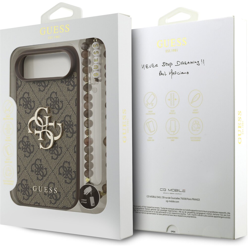 Guess-PU-4G-Metal-Logo-Strap-kryt-iPhone-Air-hnedy