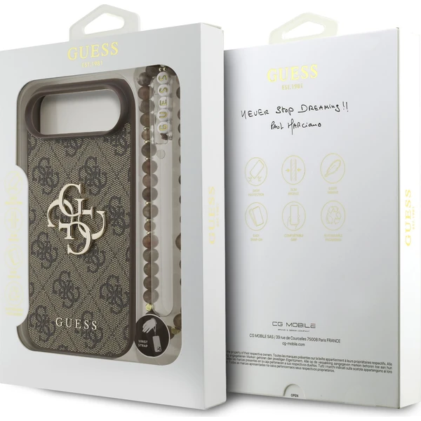 Guess-PU-4G-Metal-Logo-Strap-kryt-iPhone-Air-hnedy