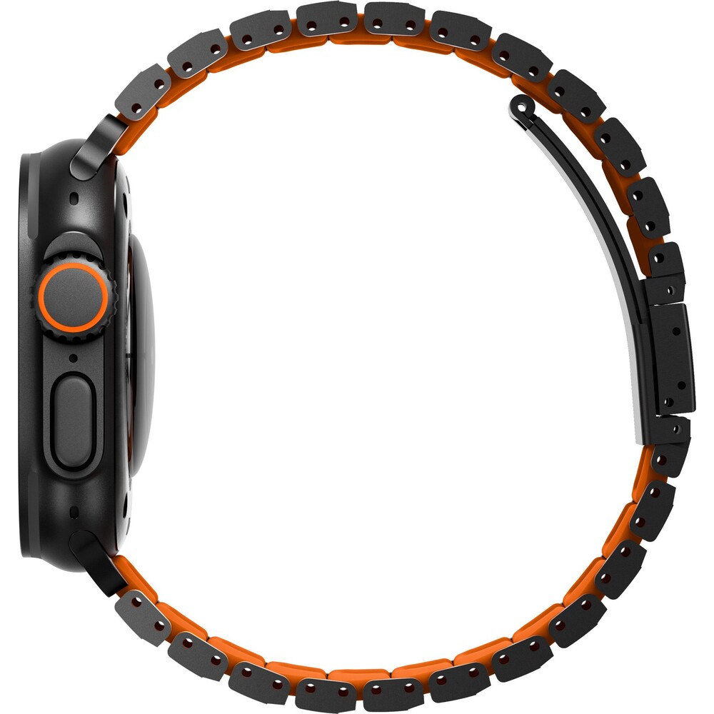 UNIQ-Strova-Flex-titanovy-reminek-pro-Apple-Watch-49-46-45-44mm-Midnight-Black-Volt-Orange