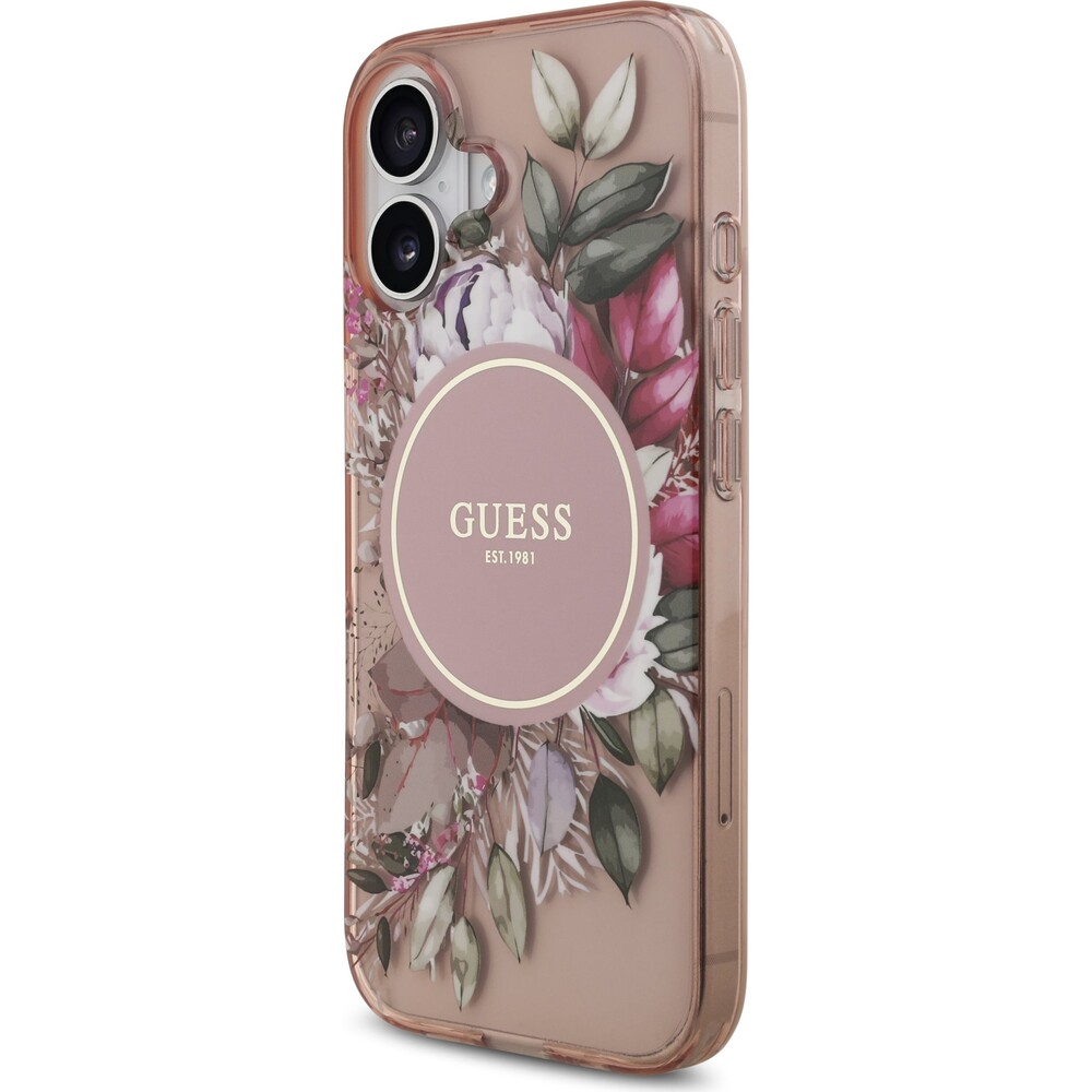 Guess-IML-Flowers-Strap-MagSafe-kryt-iPhone-17-ruzovy