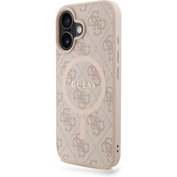 Guess-PU-Leather-4G-Colored-Ring-Strap-MagSafe-kryt-iPhone-16-ruzovy
